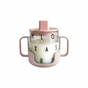 Różowy kubek dla dzieci Design Letters Grow With Your Cup obraz