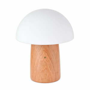 Naturalna lampa stołowa ze ściemniaczem i szklanym kloszem (wys. 32 cm) Alice – Gingko obraz