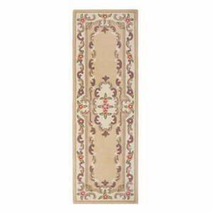 Beżowy wełniany chodnik FlairRug Aubusson, 67x210 cm obraz