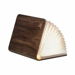Brązowa lampa stołowa LED z tekstylnym kloszem (wysokość 2, 5 cm) Booklight – Gingko obraz
