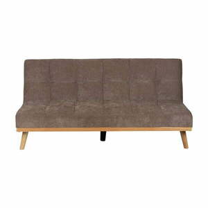Brązowa rozkładana sofa z tkaniny szenilowej 178 cm – Ixia obraz