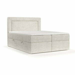 Kremowe łóżko boxspring ze schowkiem 200x200 cm Imagine – Maison de Rêve obraz