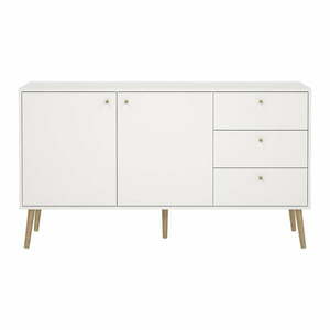 Biała niska komoda 149x82 cm Bodo – Tvilum obraz