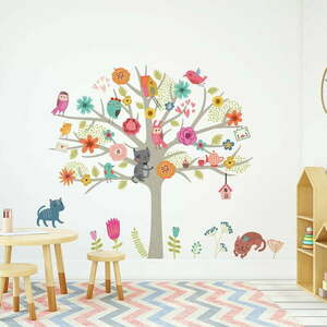 Komplet dziecięcych naklejek ściennych Ambiance Scandinavian Tree obraz