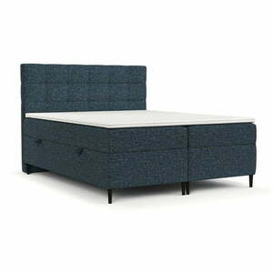 Ciemnoniebieskie łóżko boxspring ze schowkiem 140x200 cm Urbaneo – Maison de Rêve obraz