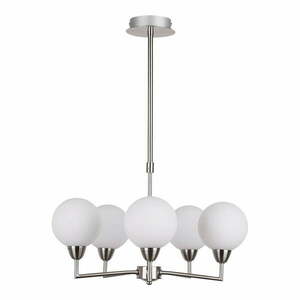 Lampa wisząca w kolorze srebra ze szklanym kloszem Logos – Candellux Lighting obraz