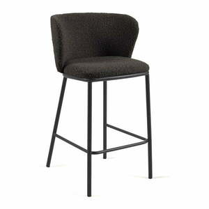Czarny hoker (wysokość siedziska 65 cm) Ciselia – Kave Home obraz