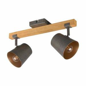 Ciemnoszaro-naturalna lampa punktowa 14x42 cm Bell – Trio obraz