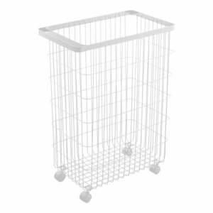 Biały metalowy kosz na pranie 55 l Tower – YAMAZAKI obraz