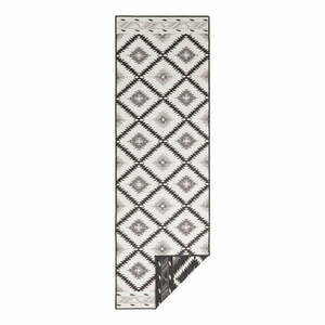Czarno-kremowy chodnik odpowiedni na zewnątrz NORTHRUGS Malibu, 80x250 cm obraz