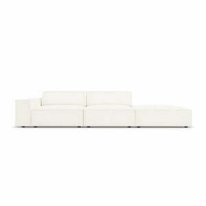 Beżowy narożnik (prawostronny) z materiału bouclé Jodie – Micadoni Home obraz