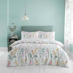 Biała pościel dwuosobowa 200x200 cm Emilia Floral – Catherine Lansfield obraz