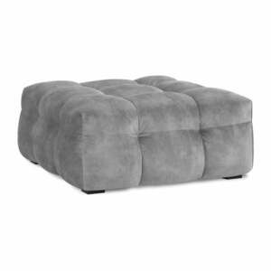 Szary aksamitny puf Windsor & Co Sofas Vesta obraz
