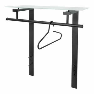 Czarny metalowy wieszak ścienny z półką Dutch – Spinder Design obraz