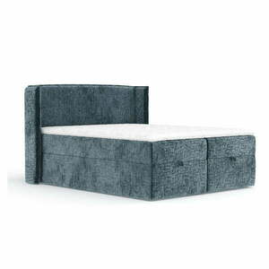 Niebieskie łóżko boxspring ze schowkiem 180x200 cm Passion – Maison de Rêve obraz