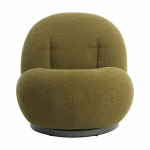 Zielony fotel z materiału bouclé Gumaca – Light & Living obraz