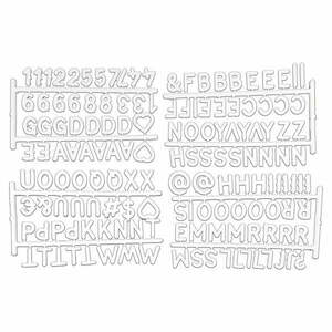 Białe litery na pudełka do przechowywania 11.5x20x3 cm – Homéa obraz