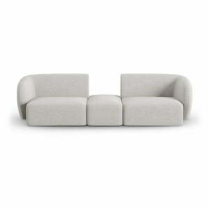 Jasnoszara sofa z tkaniny szenilowej 246 cm Paolo – Milo Casa obraz