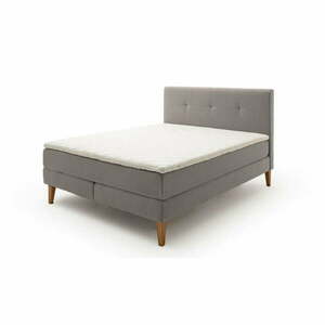 Jasnoszare łóżko boxspring 160x200 cm Stockholm – Meise Möbel obraz