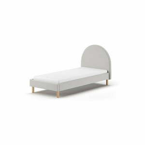 Szare tapicerowane łóżko ze stelażem 90x200 cm MOON – Vipack obraz