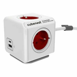Rozgałęźnik do gniazdka 13 cm PowerCube Extended – Cubenest obraz