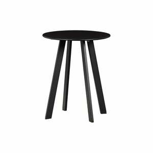 Czarny stolik ogrodowy WOOOD Fer, ø 40 cm obraz