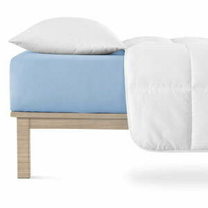 Niebieskie dżersejowe prześcieradło z gumką 180x200 cm Boxspring – Andrea Simone obraz