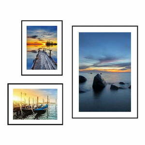 Obrazy zestaw 3 szt. Seaside Sunset – knor obraz
