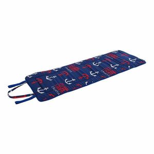 Czerwono-niebieska ogrodowa poduszka do siedzenia na leżak 52x148 cm Anchors – B.E.S. obraz