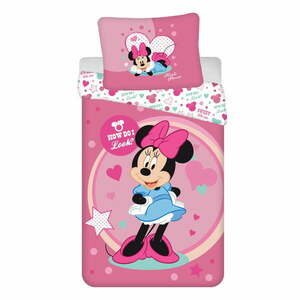 Dziecięca pościel jednoosobowa z mirowłókna 140x200 cm Minnie Sweet Like Me – Jerry Fabrics obraz