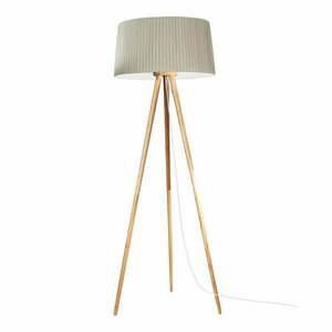 Jasnoszara lampa stojąca (wys. 150 cm) – SULION obraz