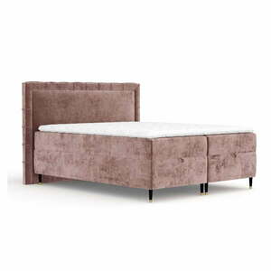 Różowe łóżko boxspring ze schowkiem 180x200 cm Voyage – Maison de Rêve obraz