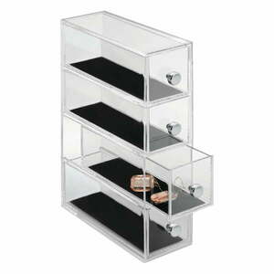Przezroczysty organizer z 4 szufladami iDesign Clarity, wys. 25, 5 cm obraz