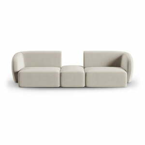 Beżowa aksamitna sofa 246 cm Paolo – Milo Casa obraz