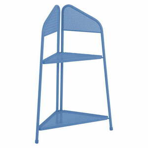 Niebieska metalowa półka narożna na balkon Garden Pleasure MWH, wys. 100 cm obraz