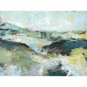 Obraz z ręcznie malowanymi elementami 118x90 cm Green Mountain – Malerifabrikken obraz