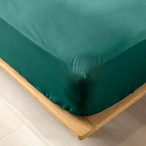 Zielone prześcieradło z bawełny organicznej z gumką 160x200 cm Biolina – douceur d'intérieur obraz