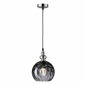 Czarna lampa wisząca ze szklanym kloszem Uller – Fischer & Honsel obraz