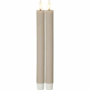 Świeczki LED zestaw 2 szt. (wys. 25 cm) Flamme Stripe – Star Trading obraz