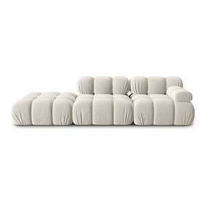 Beżowa aksamitna sofa modułowa 282 cm Bellis – Micadoni obraz