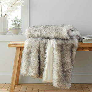 Szary koc ze sztucznego futra 130x170 cm Arctic Fox – Catherine Lansfield obraz