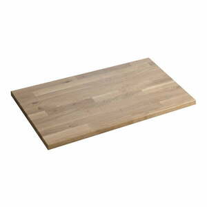 Blat łazienkowy z litego drewna dębowego w naturalnym kolorze 80x50 cm Woody – Sapho obraz