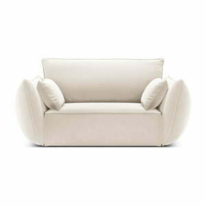 Beżowy aksamitny fotel Vanda – Mazzini Sofas obraz