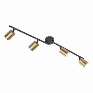 Lampa sufitowa w czarno-złotym kolorze z metalowym kloszem ø 8 cm Vano – Fischer & Honsel obraz