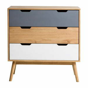 Komoda z litego drewna sosnowego Marckeric Cusco, szer. 80 cm obraz