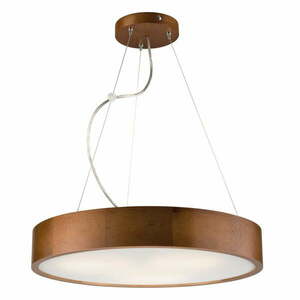 Ciemnobrązowa lampa wisząca ze szklanym kloszem ø 47 cm Eveline – LAMKUR obraz