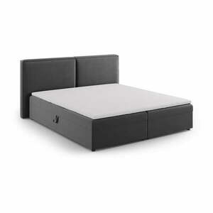 Ciemnoszare łóżko boxspring ze schowkiem 180x200 cm Arendal – Cosmopolitan Design obraz