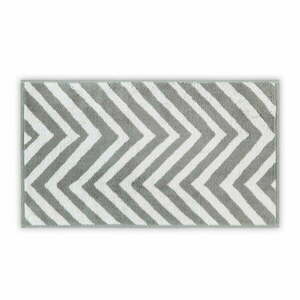 Biało-szary bawełniany ręcznik 33x33 cm Chevron – Foutastic obraz