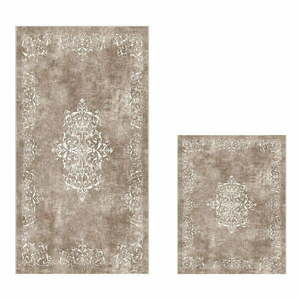 Brązowe dywaniki łazienkowe zestaw 2 szt. 60x100 cm – Foutastic obraz