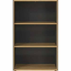 Antracytowo-naturalny regał w dekorze dębu 75x120x40 cm Podium – Germania obraz
